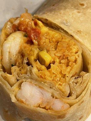 Shrimp burrito