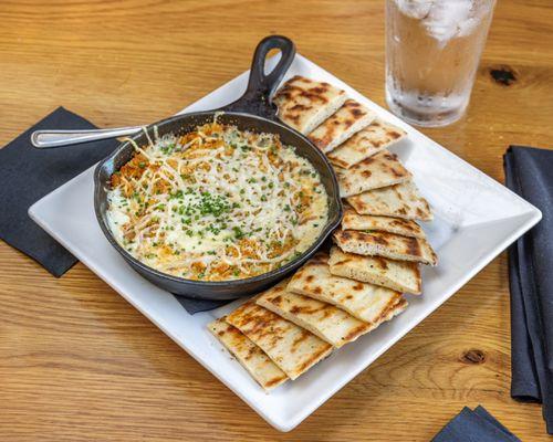 The Crab Dip with House Made Flat Bread