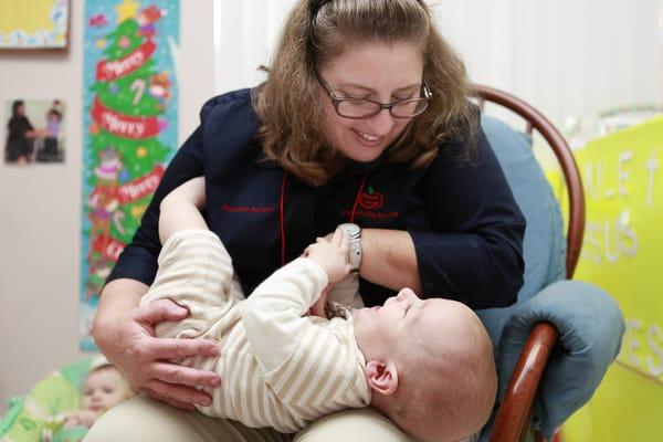 Granada Day School offers infant care beginning at age 3 months.