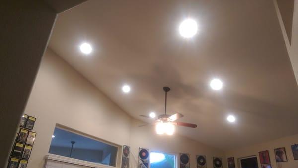 LED can light installation.