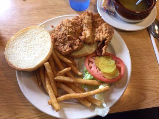 Lakes Grill Fried Pork Tenderloin Special...YUM!