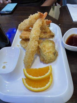 Vegetable and shrimp tempura