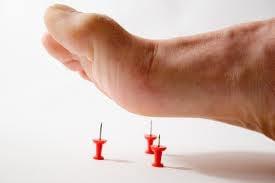 2/3 diabetics have a loss of sensation called neuropathy.  This can contribute to ulcer formation.  See your podiatrist today.