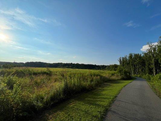 Walking trail around the park