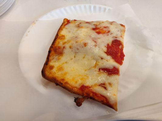 1 Sicilian slice. Carbs, tomato sauce, and cheese. Yum yum.