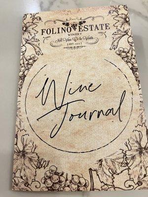 Wine journal for tastings