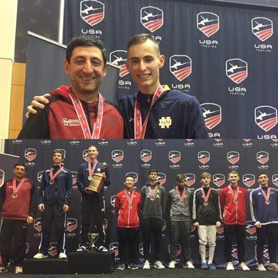 Coach Tigran with Junior Olympic Gold Medalist Stephen Ewart