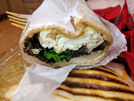 Eggwhite Spinach Wrap