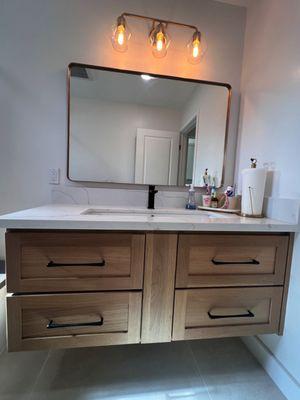 Oak Shaker- Customized Floating Vanity