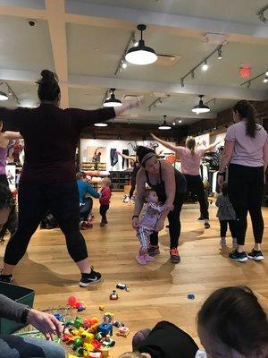 Pop-up mommy & me workout at Athleta in Glen Mills!