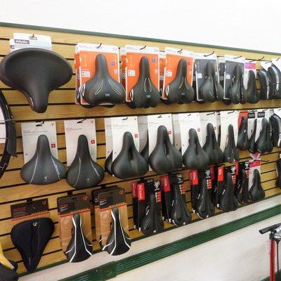 We stock a variety of saddles from Bontrager, Brooks, Selle Italia, Selle Royal, and WTB