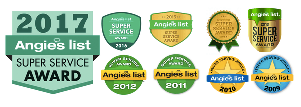 Angie's List Super Service Award Winner for 11 consecutive years! (2007 - current)