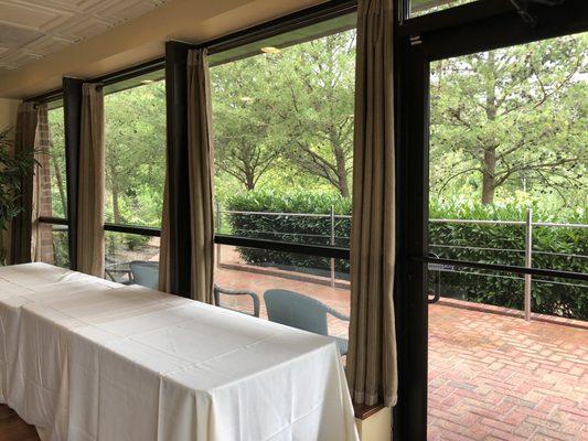 Food Table and Patio