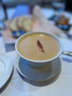 Lobster bisque--the best part of our meal