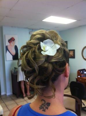 beachy tendril up-do by Jonathan