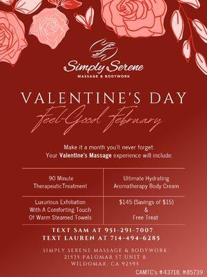 Feel-Good February! Valentine's massage experience.