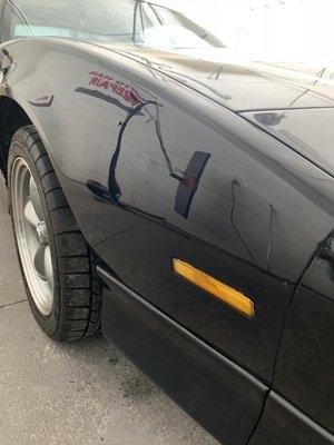 Big fender dent after