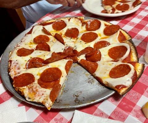 Pepperoni pizza.