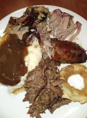 More meat lol pulled pork, pot roast, meatloaf, taters & gravy