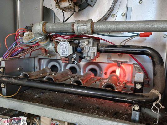 Gas Fired Furnace repair, igniter replacement