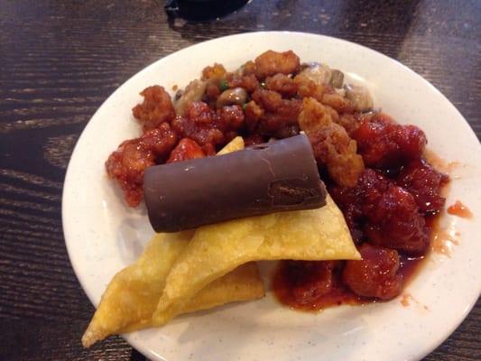 Mmmm - love me some Swiss cake rolls and general tso's chicken.