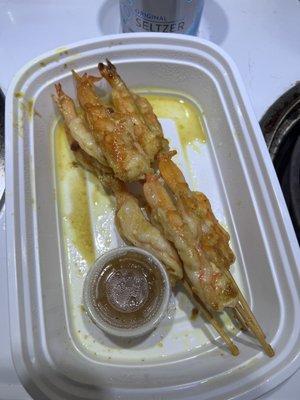 6. Shrimp on Skewer - very good taste and value. Spicy thin sauce on side.