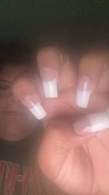 The "French tips " more like teeth