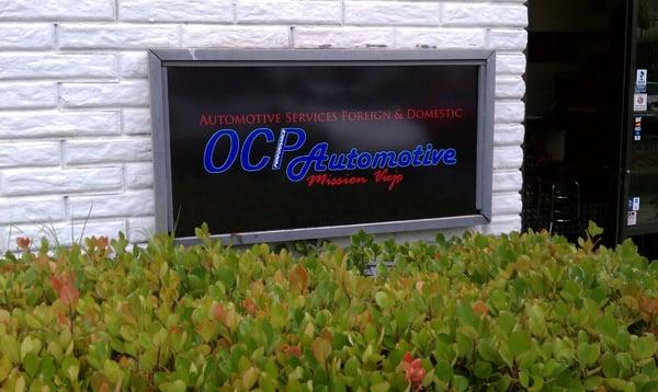 New Signs are up. OCP Automotive 2012