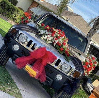 car flower decoration for weddings