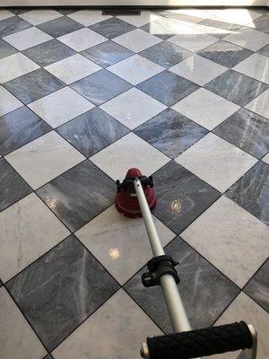 Offering tile and grout cleaning