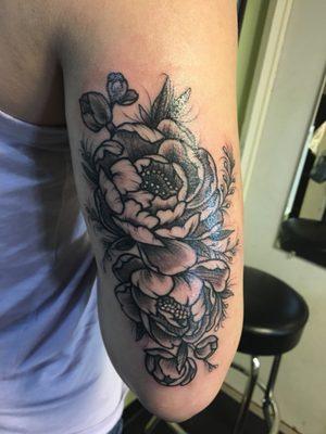 Just finished. Beautiful peonies done by Paul