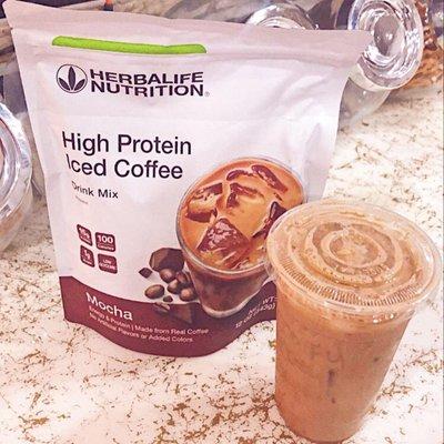 Protein Coffee
 Available Iced or Hot
 Endless Sugar Free Torani Syrup Flavor Add-Ins
 Only 100 Calories & 2g Sugar + 15g Protein