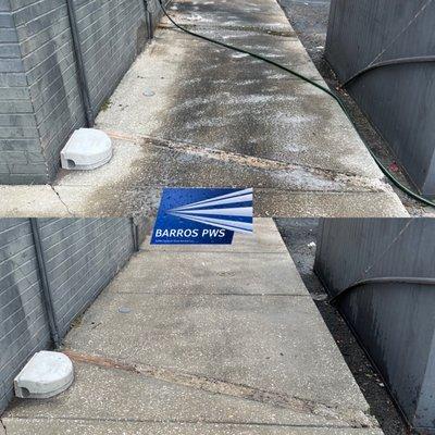 Restaurant sidewalks grease removal