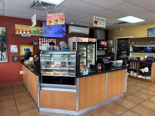 Counter and pastries