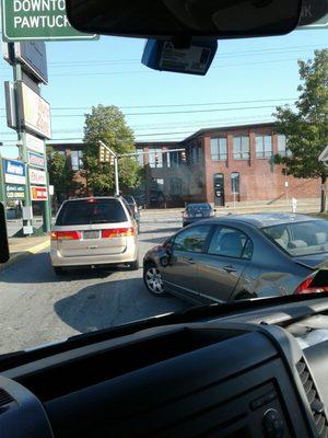 The car that nearly backed into me as I left Dunkin' Donuts