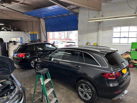 Cars after a machine wax