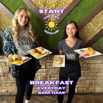 Friendly staff serving breakfast everyday at 9am!