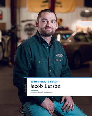 Jacob Larson, one of our mechanics at the shop