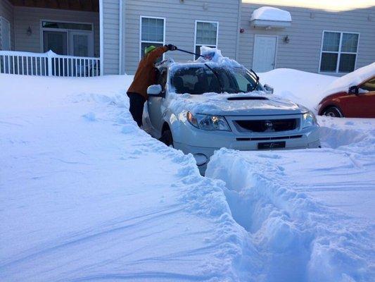 2 communities with 1 pickup to plow. We were trapped for two days.