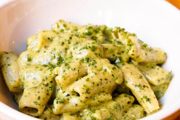 Pesto sauce with Rigatoni