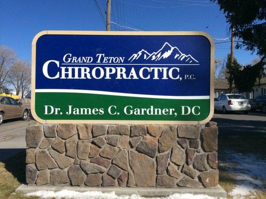 Grand Teton Chiropractic, P.C.'s Marquee Sign.  When you see this sign, you've arrived!