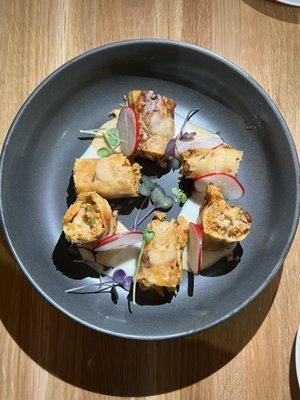 Pork belly & kimchi spring rolls