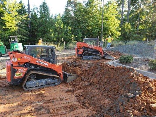 asphalt parking lot site preparation