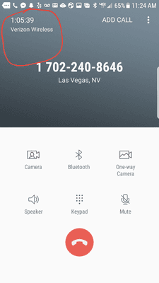 On hold an hour and 5 min