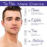 We offer skincare services for men