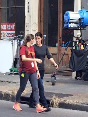 Cobie Smulders on the set of 'Jack Reacher: Never Go Back' in New Orleans!