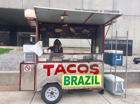 Paulo serves up the most amazing spicy steak and pork! Been here 3 times this week!