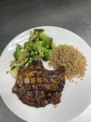 Grilled pork chop