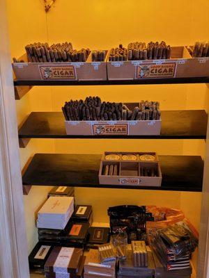 Cigars in the humidor