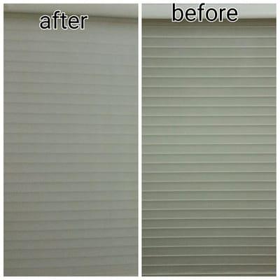 Hunter douglas silhouette before and after cleaning